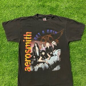Vintage 90s Aerosmith get a grip 1994 tour t shirt size Large